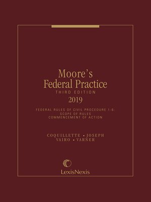cover image of Moore's Federal Practice
